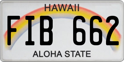 HI license plate FIB662