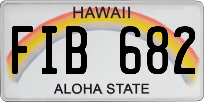 HI license plate FIB682
