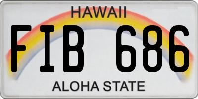 HI license plate FIB686