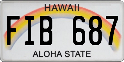 HI license plate FIB687