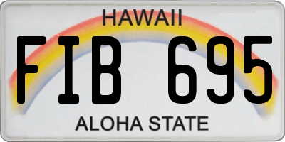 HI license plate FIB695