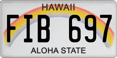 HI license plate FIB697