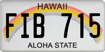 HI license plate FIB715