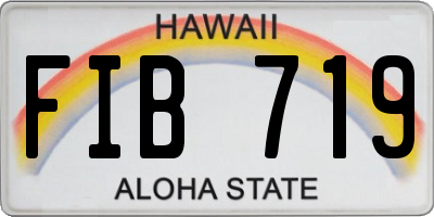 HI license plate FIB719