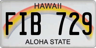 HI license plate FIB729