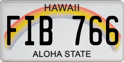 HI license plate FIB766
