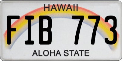 HI license plate FIB773