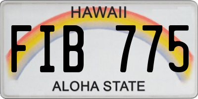 HI license plate FIB775