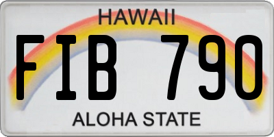 HI license plate FIB790