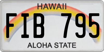 HI license plate FIB795