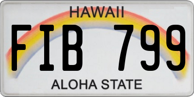 HI license plate FIB799