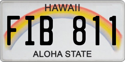 HI license plate FIB811