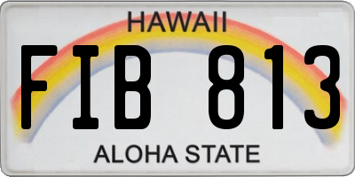 HI license plate FIB813