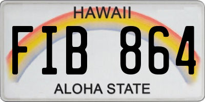 HI license plate FIB864