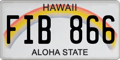 HI license plate FIB866