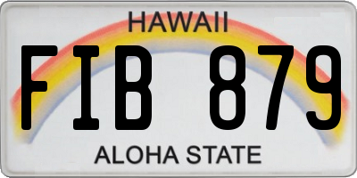 HI license plate FIB879