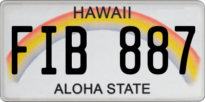 HI license plate FIB887