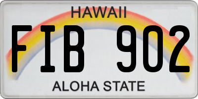 HI license plate FIB902