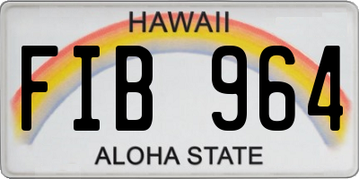 HI license plate FIB964