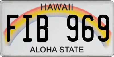 HI license plate FIB969