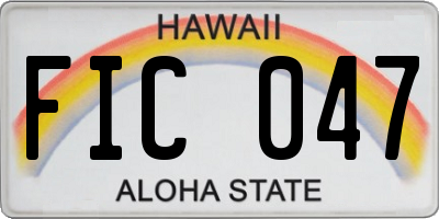 HI license plate FIC047