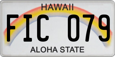 HI license plate FIC079