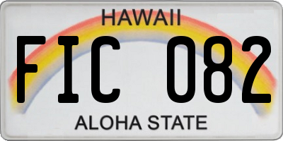 HI license plate FIC082
