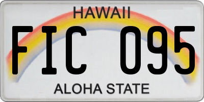 HI license plate FIC095