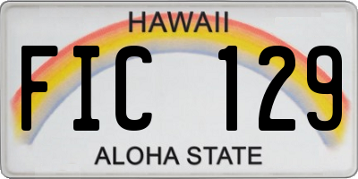 HI license plate FIC129