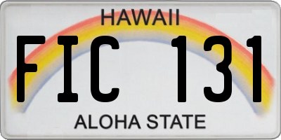 HI license plate FIC131