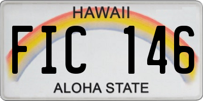 HI license plate FIC146