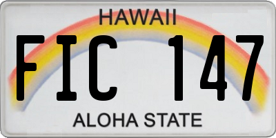 HI license plate FIC147