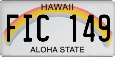 HI license plate FIC149