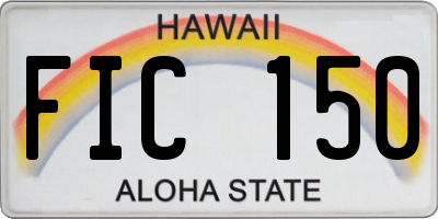 HI license plate FIC150