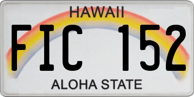HI license plate FIC152