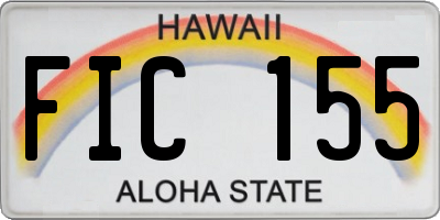 HI license plate FIC155
