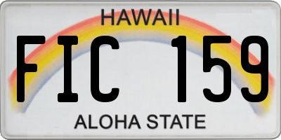 HI license plate FIC159