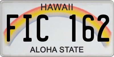 HI license plate FIC162