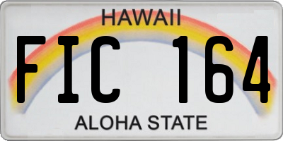 HI license plate FIC164