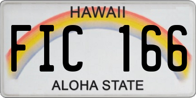 HI license plate FIC166