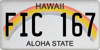 HI license plate FIC167