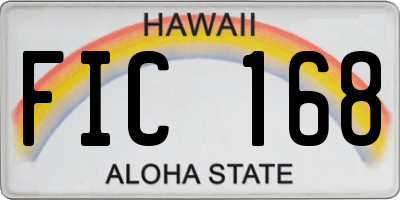 HI license plate FIC168