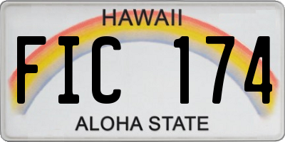 HI license plate FIC174