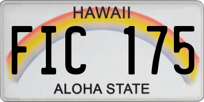 HI license plate FIC175