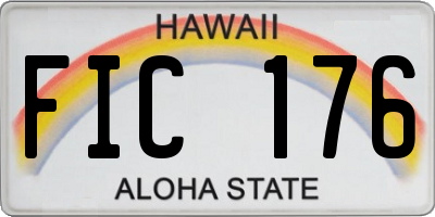 HI license plate FIC176