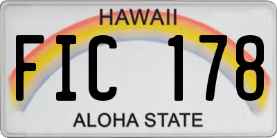HI license plate FIC178
