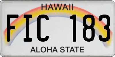 HI license plate FIC183