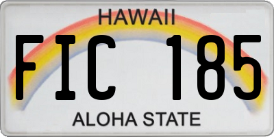 HI license plate FIC185