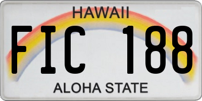 HI license plate FIC188