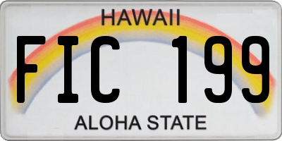 HI license plate FIC199